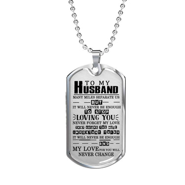 Personalized Necklace for Husband- Unique Birthday Gifts for Him from Wife